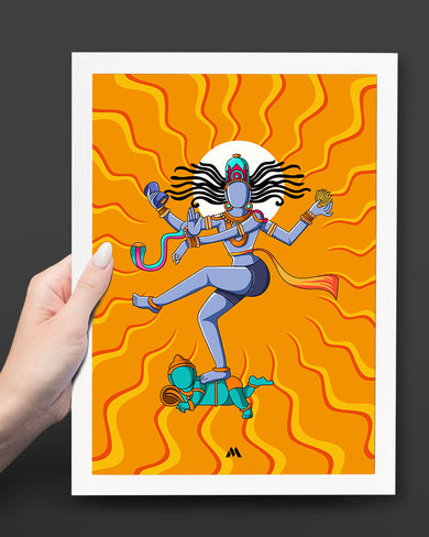 Shiva Tandava Fury Art Poster