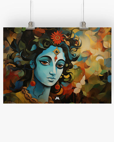 Shiva in Watercolours Art Poster