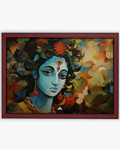 Shiva in Watercolours Art Poster