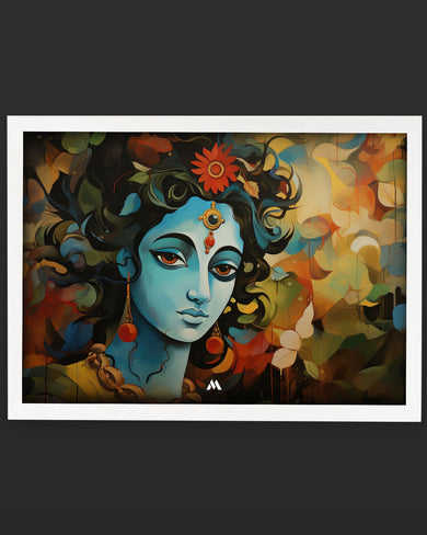 Shiva in Watercolours Art Poster