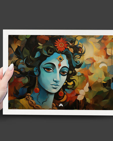 Shiva in Watercolours Art Poster