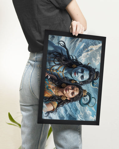 Shiva Parvati Blessings Art Poster