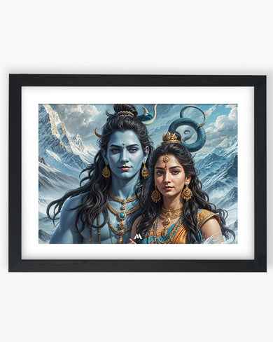 Shiva Parvati Blessings Art Poster