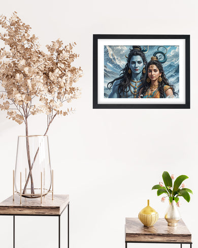 Shiva Parvati Blessings Art Poster