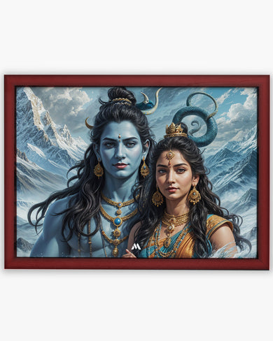 Shiva Parvati Blessings Art Poster