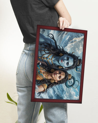 Shiva Parvati Blessings Art Poster