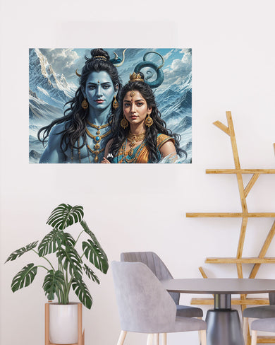 Shiva Parvati Blessings Art Poster