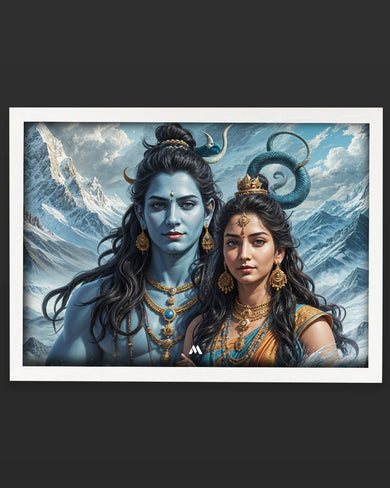 Shiva Parvati Blessings Art Poster