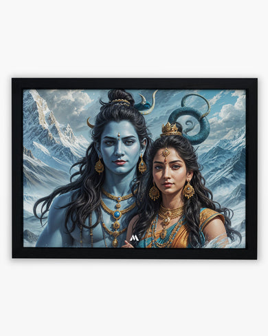 Shiva Parvati Blessings Art Poster