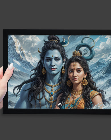 Shiva Parvati Blessings Art Poster