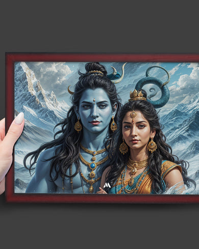 Shiva Parvati Blessings Art Poster