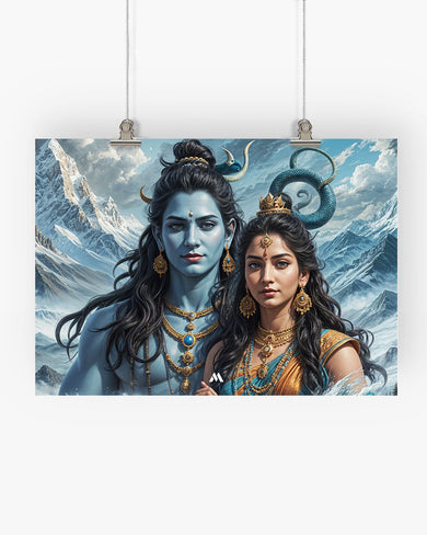 Shiva Parvati Blessings Art Poster