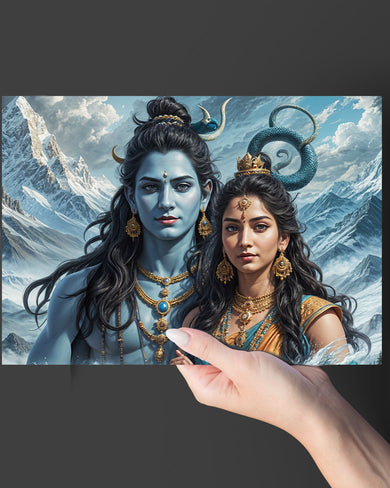 Shiva Parvati Blessings Art Poster