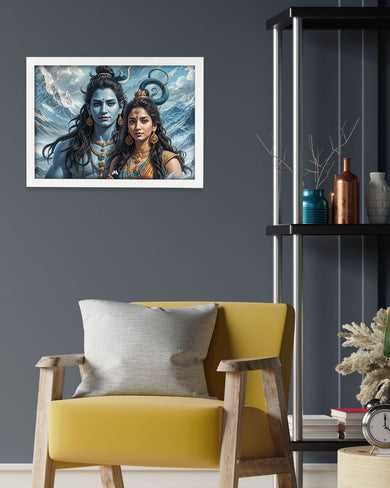 Shiva Parvati Blessings Art Poster