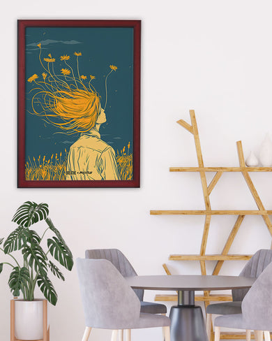 Golden Cascade [BREATHE] Art Poster