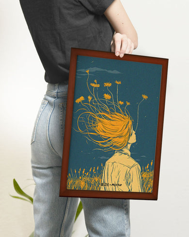 Golden Cascade [BREATHE] Art Poster