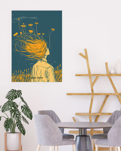 Golden Cascade [BREATHE] Art Poster