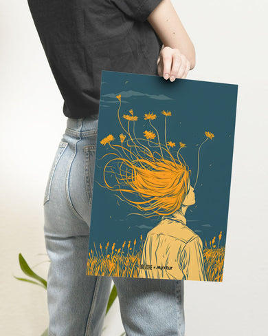 Golden Cascade [BREATHE] Art Poster