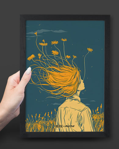 Golden Cascade [BREATHE] Art Poster