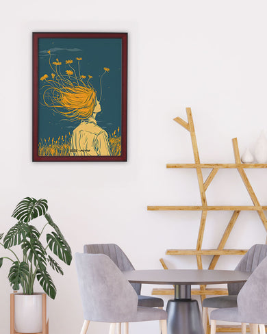 Golden Cascade [BREATHE] Art Poster