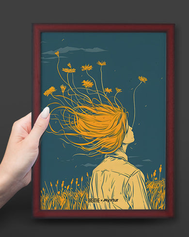 Golden Cascade [BREATHE] Art Poster