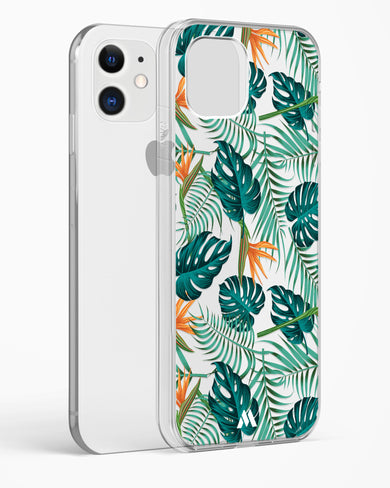 Jungle Leaves Crystal Clear Transparent Case-(Apple)