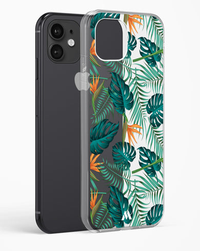 Jungle Leaves Crystal Clear Transparent Case-(Apple)