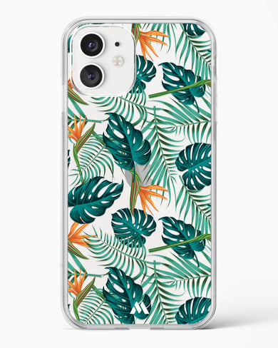 Jungle Leaves Crystal Clear Transparent Case-(Apple)