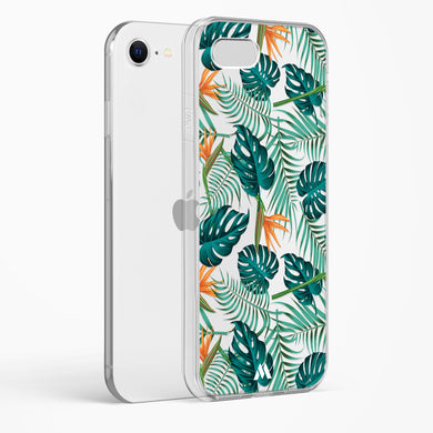 Jungle Leaves Crystal Clear Transparent Case-(Apple)