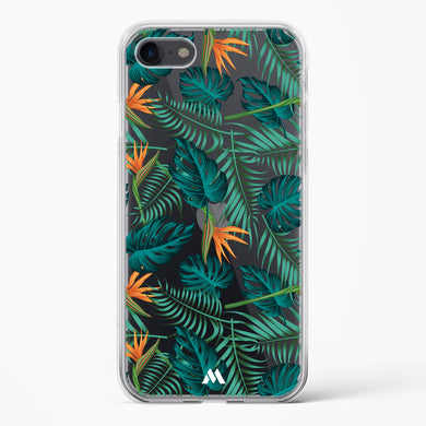 Jungle Leaves Crystal Clear Transparent Case-(Apple)