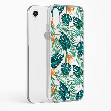 Jungle Leaves Crystal Clear Transparent Case-(Apple)