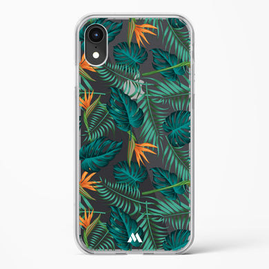 Jungle Leaves Crystal Clear Transparent Case-(Apple)