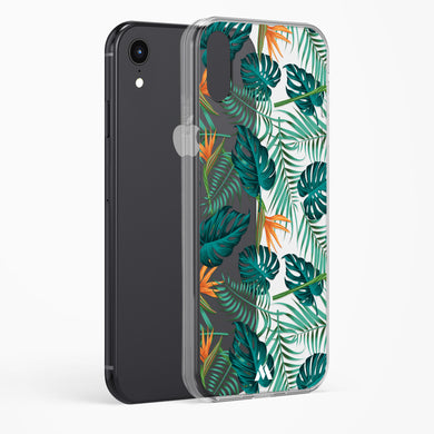 Jungle Leaves Crystal Clear Transparent Case-(Apple)