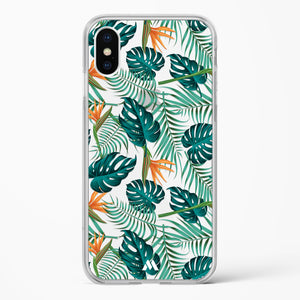 Jungle Leaves Crystal Clear Transparent Case-(Apple)
