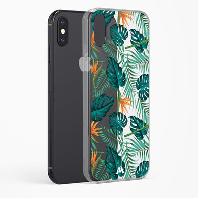 Jungle Leaves Crystal Clear Transparent Case-(Apple)