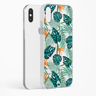 Jungle Leaves Crystal Clear Transparent Case-(Apple)