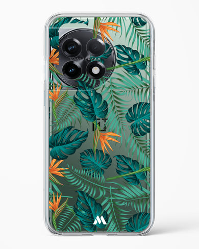 Jungle Leaves Crystal Clear Transparent Case-(OnePlus)
