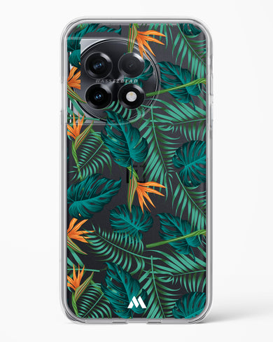 Jungle Leaves Crystal Clear Transparent Case-(OnePlus)