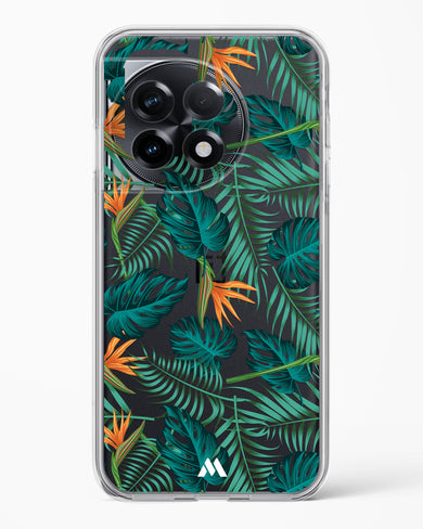 Jungle Leaves Crystal Clear Transparent Case-(OnePlus)