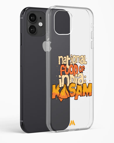 National Food Kasam Crystal Clear Transparent Case-(Apple)