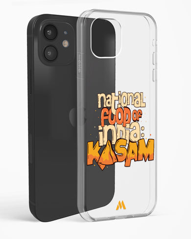 National Food Kasam Crystal Clear Transparent Case-(Apple)