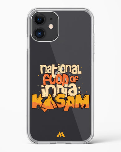 National Food Kasam Crystal Clear Transparent Case-(Apple)