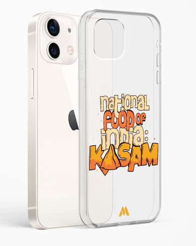 National Food Kasam Crystal Clear Transparent Case-(Apple)