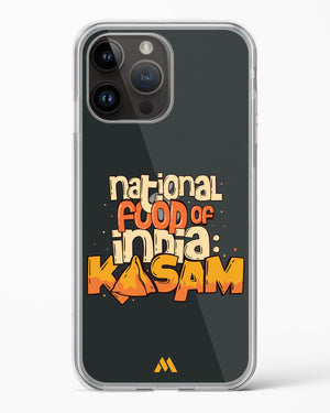 National Food Kasam Crystal Clear Transparent Case-(Apple)
