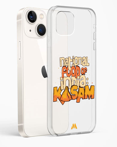 National Food Kasam Crystal Clear Transparent Case-(Apple)