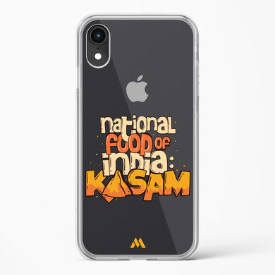 National Food Kasam Crystal Clear Transparent Case-(Apple)