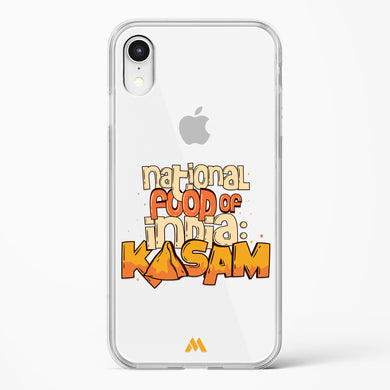 National Food Kasam Crystal Clear Transparent Case-(Apple)