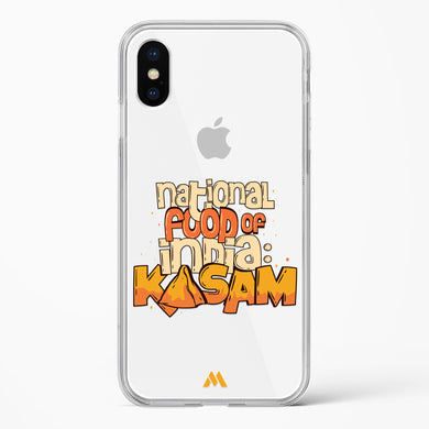 National Food Kasam Crystal Clear Transparent Case-(Apple)