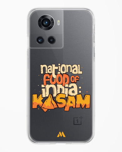 National Food Kasam Crystal Clear Transparent Case-(OnePlus)