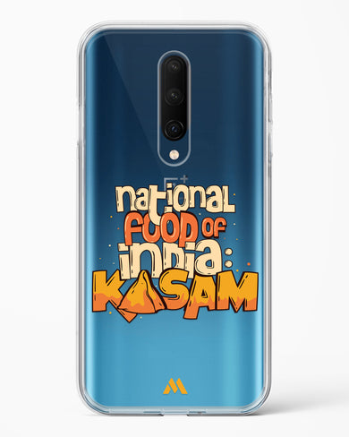 National Food Kasam Crystal Clear Transparent Case-(OnePlus)